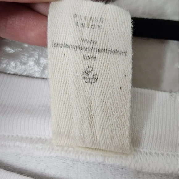 I.S.M.B.S. Essential White Sweatshirt Hand Embroidered Tahoe Size M/L - Picture 13 of 14